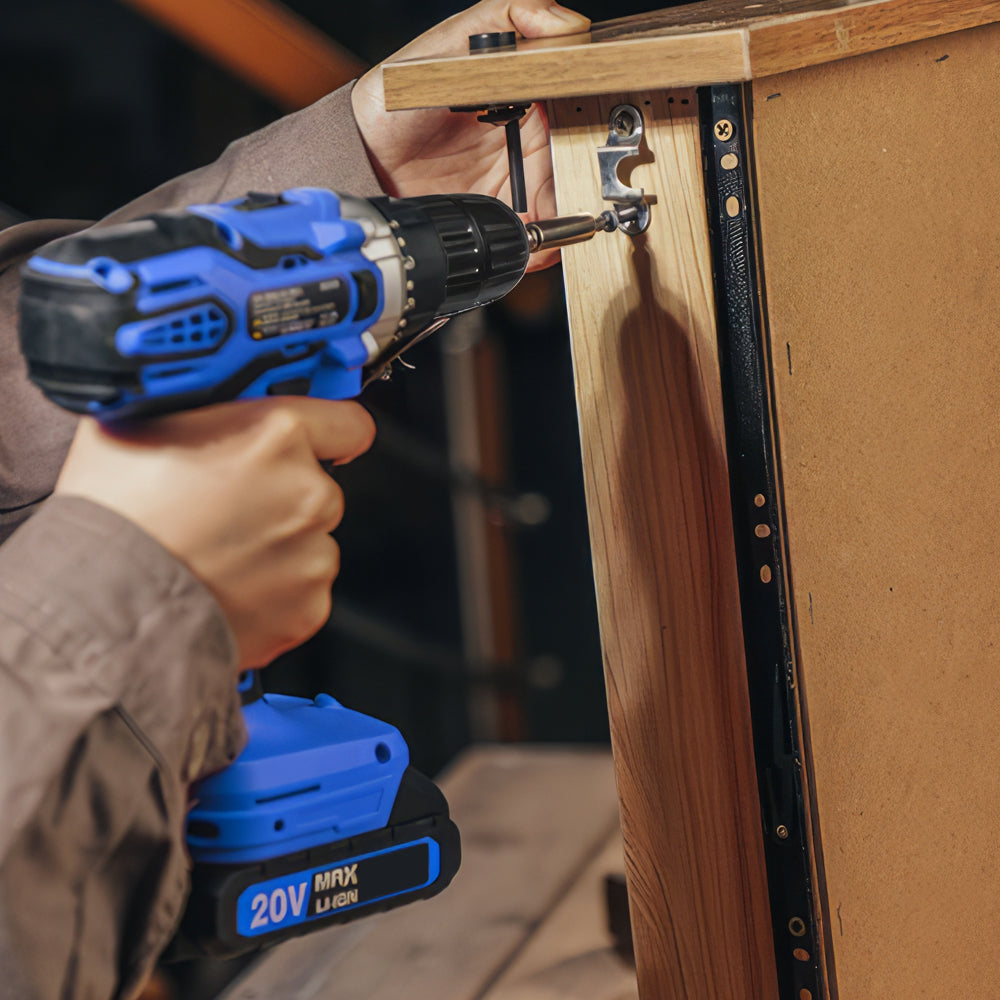 20V MAX Cordless Drill Kit with Battery & Charger, 2-Speed, 22pcs Bit Set