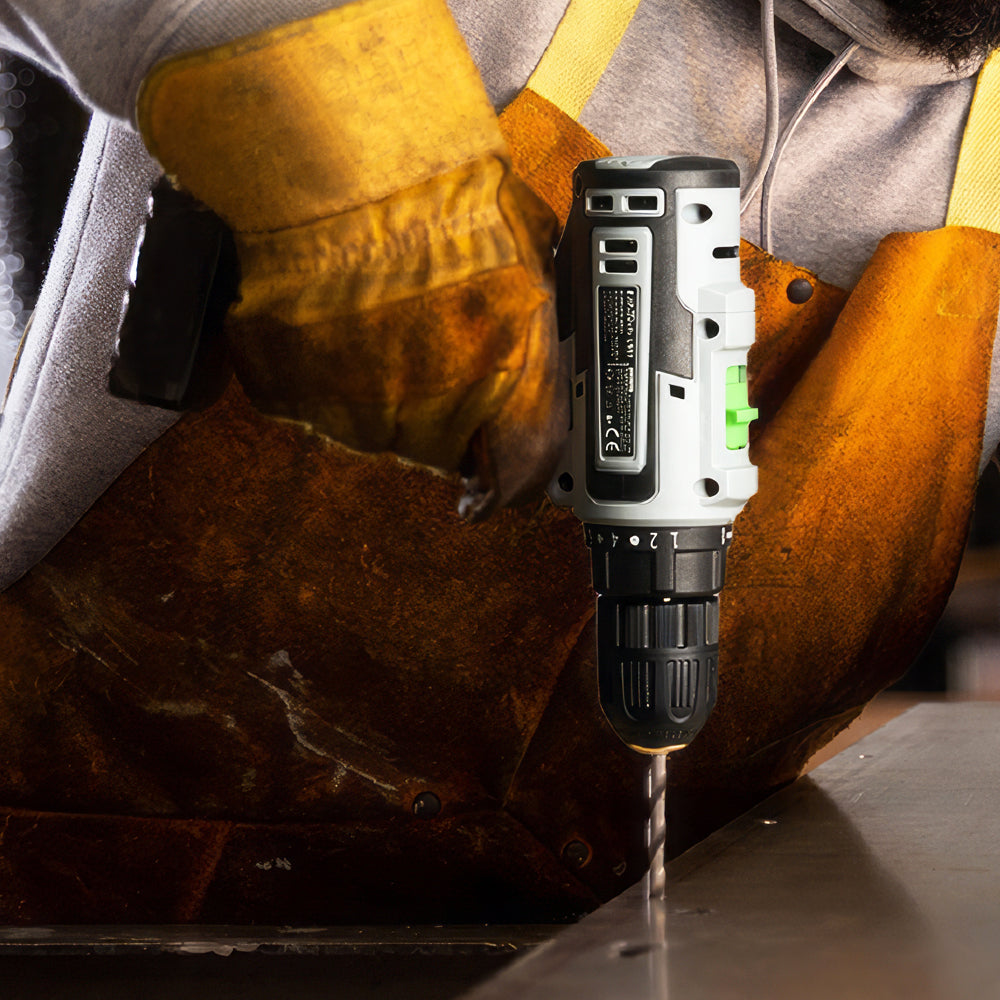 20V Cordless Drill Set with 2.0Ah Battery & Charger, 3/8" Chuck, 2-Speed