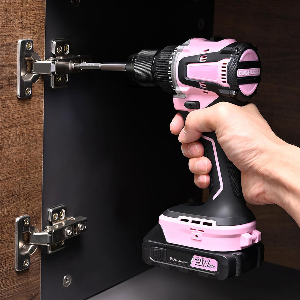 20V Brushless Cordless Drill Set with 2.0Ah Battery & Charger