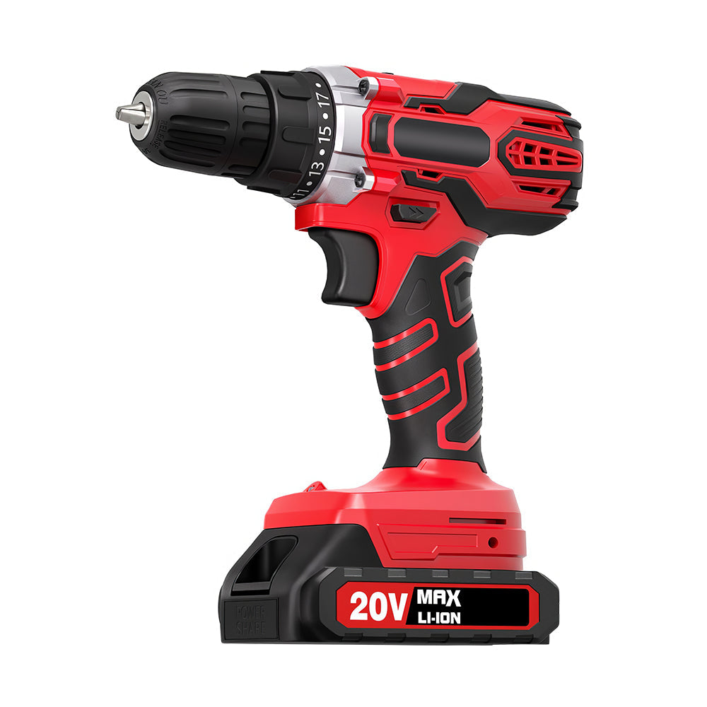 20V MAX Cordless Drill Kit with Battery & Charger, 2-Speed, 22pcs Bit Set