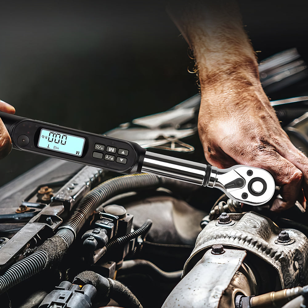 3/8" Digital Torque Wrench Set 2.2–44.3 ft-lbs with LED & Buzzer