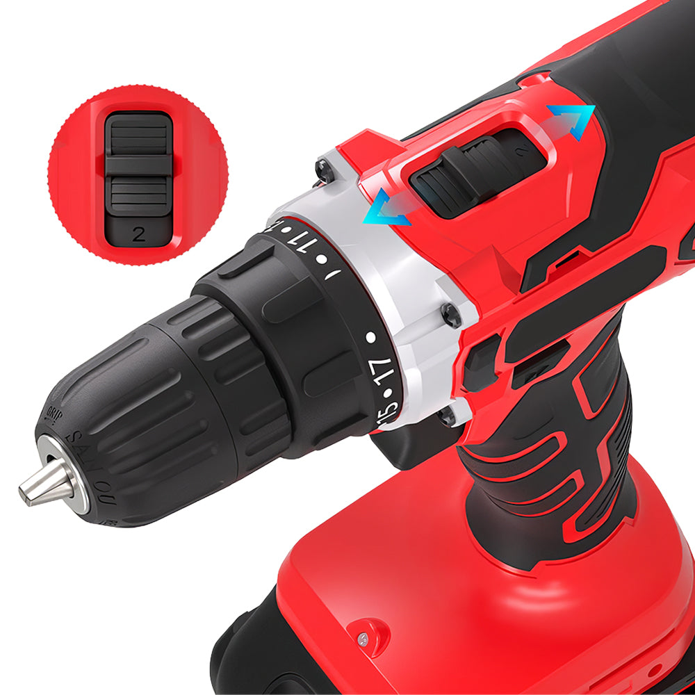 20V MAX Cordless Drill Kit with Battery & Charger, 2-Speed, 22pcs Bit Set