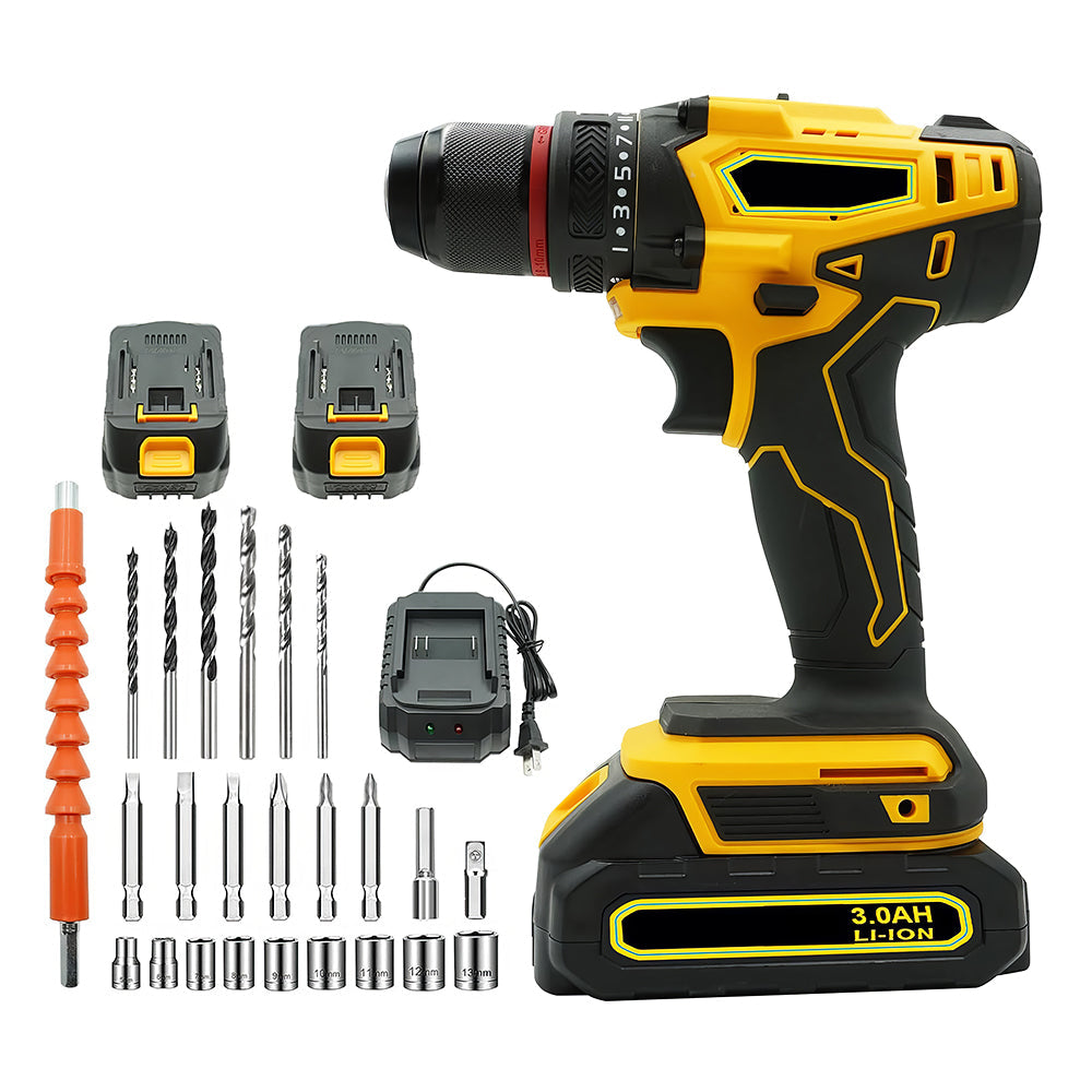 20V Brushless Cordless Drill Set with 2.0Ah Battery & Charger – Gray