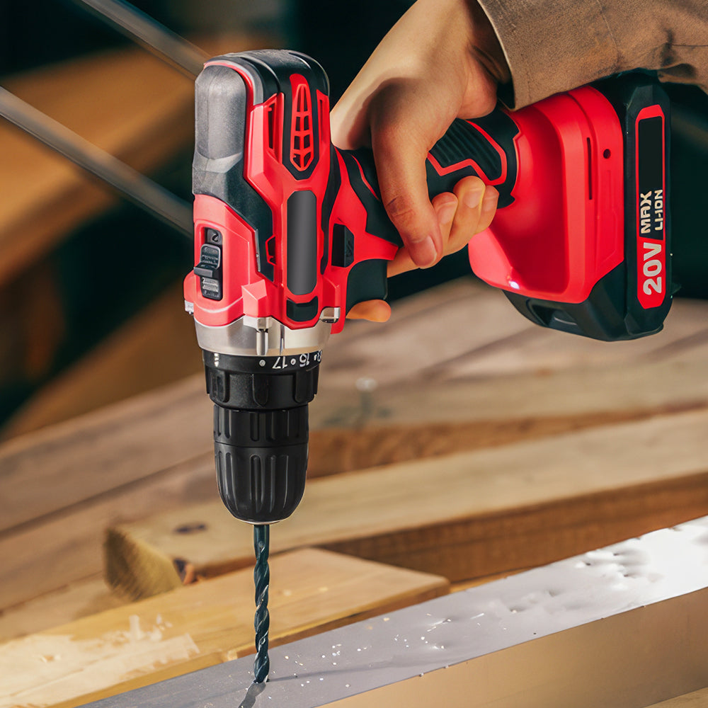 20V MAX Cordless Drill Kit with Battery & Charger, 2-Speed, 22pcs Bit Set