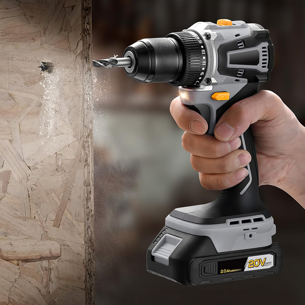 20V Brushless Cordless Drill Set with 2.0Ah Battery & Charger