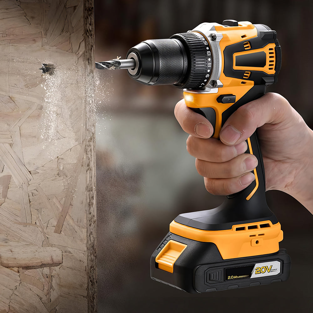 20V Brushless Cordless Drill Set with 2.0Ah Battery & Charger