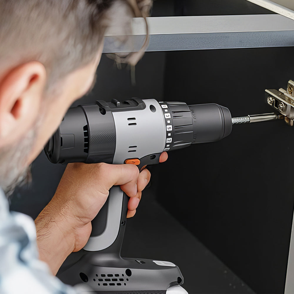 20V Cordless Drill Driver, 1/2" Chuck, 2-Speed, 443 In-lbs Torque, 21+1 Clutch